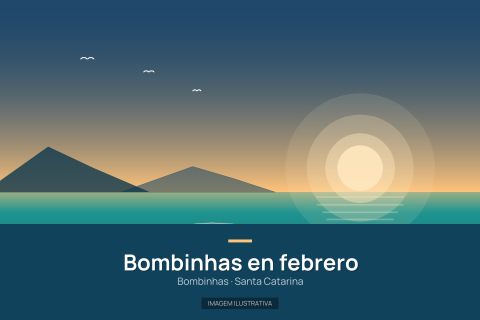 Ilustración que representa Bombinhas en febrero. Fotografía real pendiente.