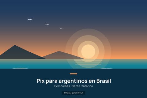 Ilustración que representa Pix para argentinos en Brasil. Fotografía real pendiente.